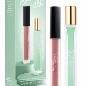 HUDA BEAUTY Lipstick and Kayali Perfume Set - Rose and Mint